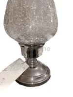 شمعدان شیشه ترک فلزی سیلور کد 3415 - Image 2